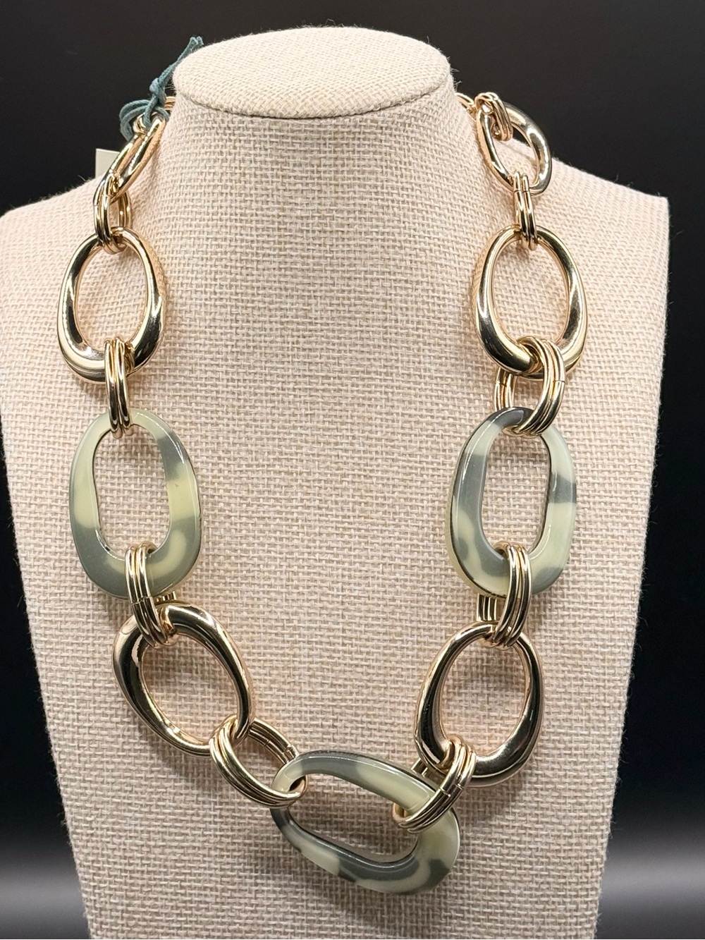 Hobbs of London Gold-Tone Light Green Holly Necklace